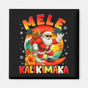 Mele Kalikimaka Santa Rock On Hawaii Weihnachten X Magnet