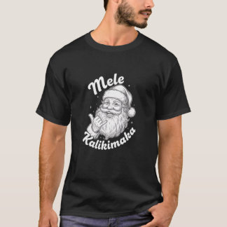 Mele Kalikimaka Santa Shaka Hawaiianischer Weihnac T-Shirt