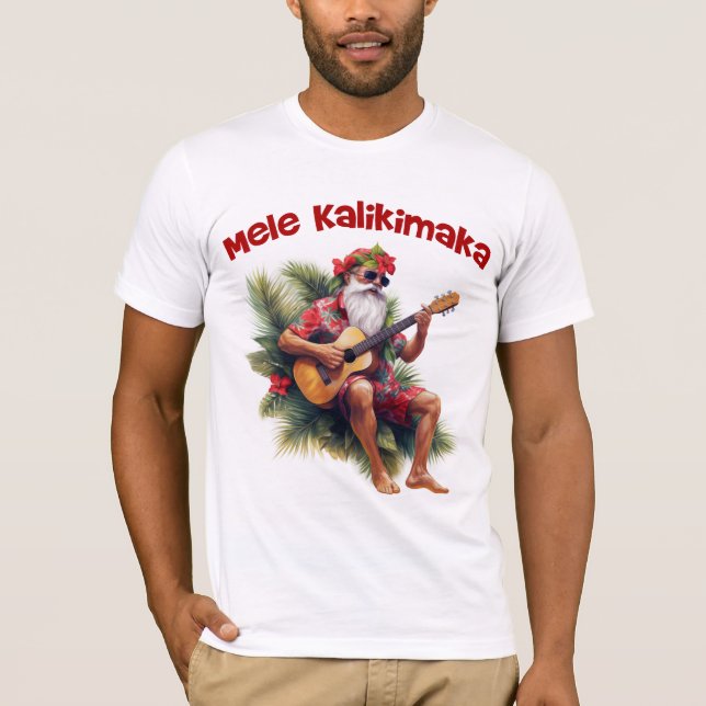 Mele Kalikimaka Santa T - Shirt (Vorderseite)