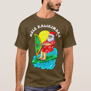 Mele Kalikimaka Santa Wind Surfen Weihnachten in J T-Shirt