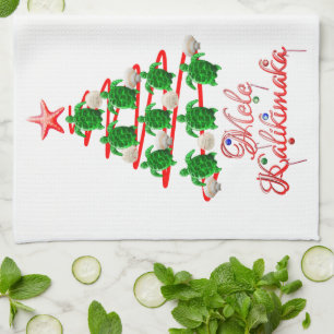 Mele Kalikimaka Sea Turtles Handtuch