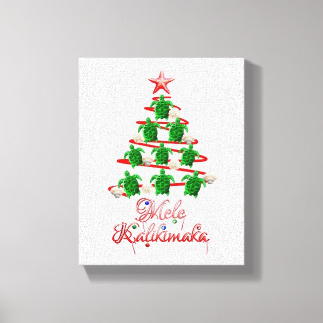 Mele Kalikimaka Sea Turtles Leinwanddruck (Vorderseite)