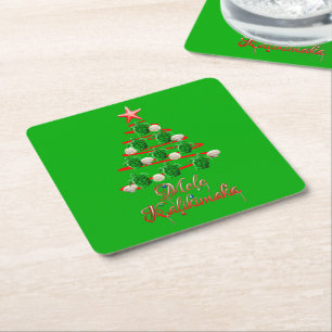 Mele Kalikimaka Sea Turtles Rechteckiger Pappuntersetzer