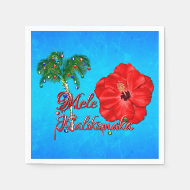 Mele Kalikimaka Serviette (Vorderseite)