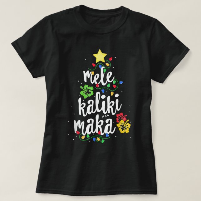 Mele Kalikimaka Shirt für Frauen Hawaii Hawaii Ch (Design vorne)