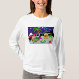 Mele Kalikimaka Stadt beleuchtet Damen-T - Shirt