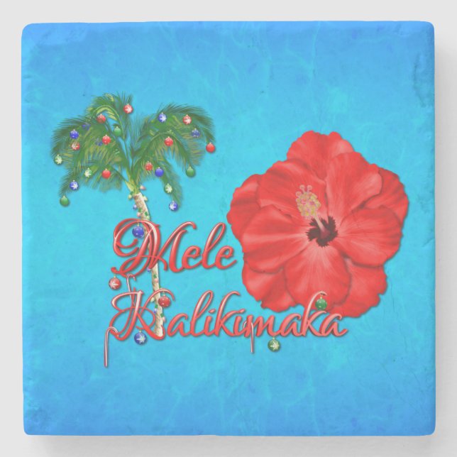 Mele Kalikimaka Steinuntersetzer (Vorderseite)
