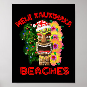 Mele Kalikimaka Strände Merry Hawaiian Weihnachten Poster