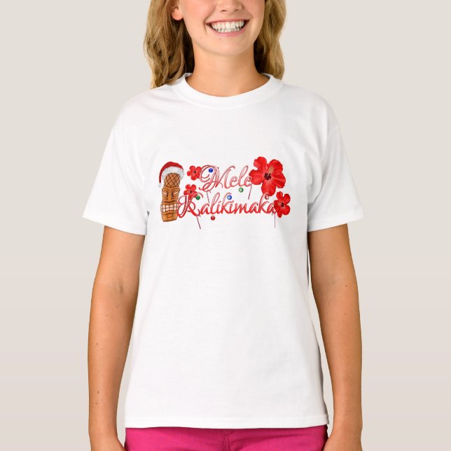 Mele Kalikimaka Tiki T-Shirt (Vorderseite)
