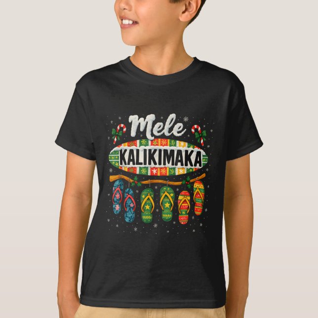 Mele Kalikimaka Trocal Christmas Flip Flop  T-Shirt (Vorderseite)