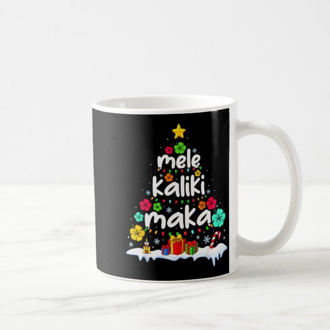 Mele Kalikimaka Trocal Christmas Hawaiian Santa Xm Kaffeetasse (Rechts)