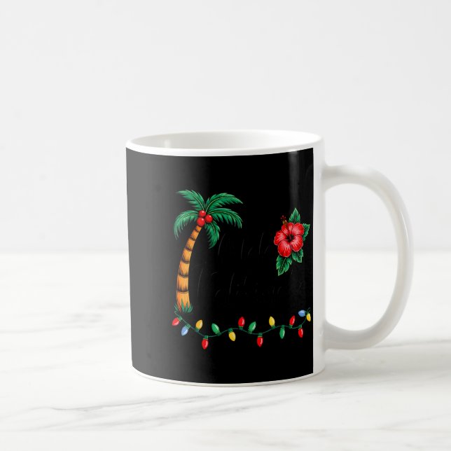 Mele Kalikimaka Trocal Christmas Hawaiian Xmas Fam Kaffeetasse (Rechts)