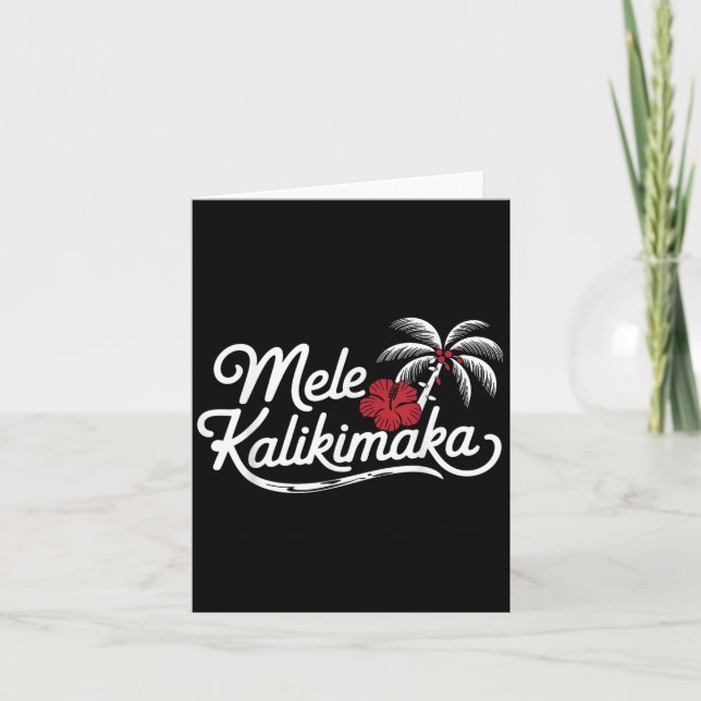 Mele Kalikimaka Trocal Christmas Hawaiian Xmas  Karte (Vorderseite)