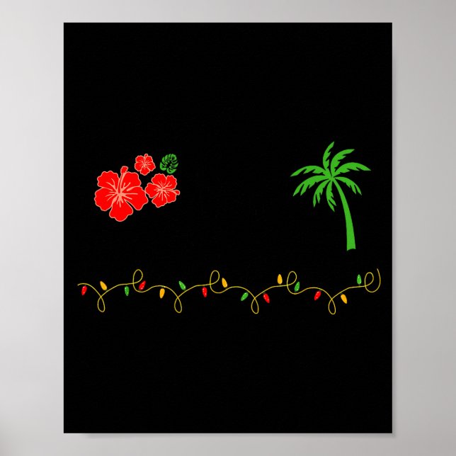 Mele Kalikimaka Trocal Christmas Hawaiian Xmas Poster (Vorne)
