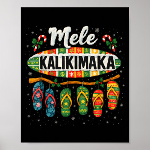Mele Kalikimaka Trocal Weihnachten Flip Flop Poster