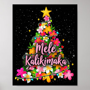 Mele Kalikimaka Trocal Weihnachten Hawaiian Xmas Poster