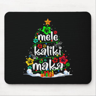 Mele Kalikimaka Tropical Christmas Hawaiian Santa Mousepad