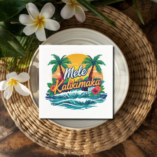 Mele Kalikimaka Tropical Christmas Serviette
