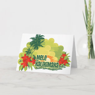Mele Kalikimaka Tropical Island Hawaiian Weihnacht Feiertagskarte