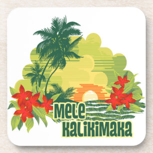 Mele Kalikimaka Tropical Island Hawaiian Weihnacht Untersetzer