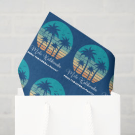 Mele Kalikimaka Tropical Sunset Custom Christmas Seidenpapier