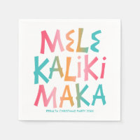 Mele Kalikimaka Tropical Typografy Christmas