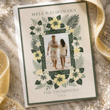 Mele Kalikimaka Tropische Blumen-Foto