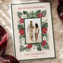 Mele Kalikimaka Tropische Blumenfoto