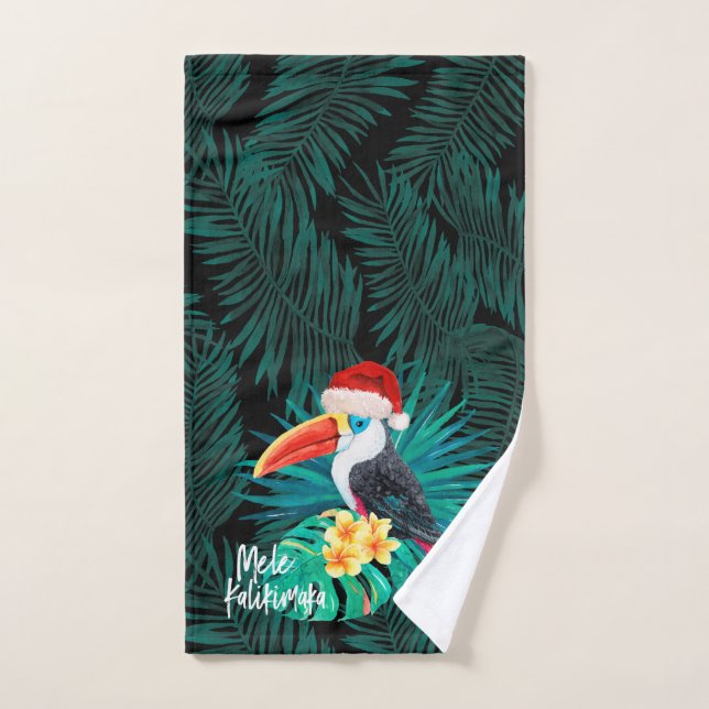 Mele Kalikimaka tropische Dschungel-Vögel Handtuch (Handtuch)