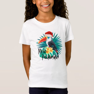 Mele Kalikimaka tropische Dschungel-Vögel T-Shirt