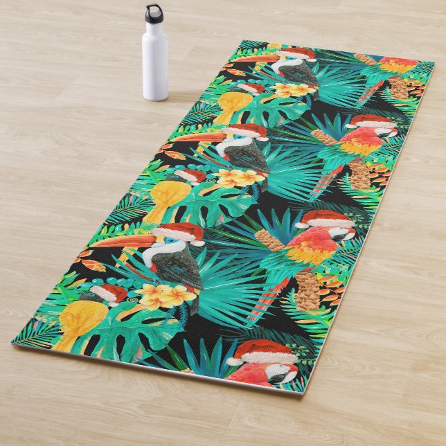Mele Kalikimaka Tropische Jungle Birds Reversible Yogamatte (Beispiel)
