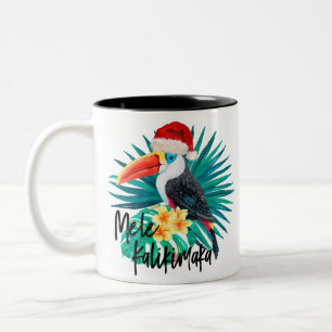 Mele Kalikimaka Tropische Jungle Birds Zweifarbige Tasse
