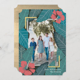 Mele Kalikimaka Tropischer Dschungel Foto Ferienka Einladung