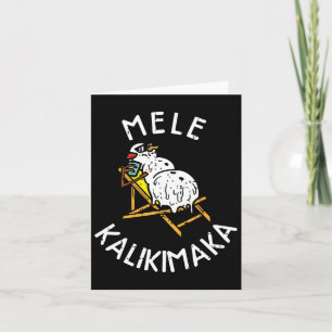 Mele Kalikimaka Tropischer Schneemann Hawaiian Fro Karte