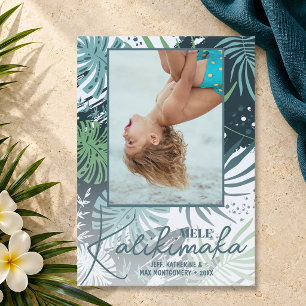 Mele Kalikimaka Tropisches Foto Feiertagskarte