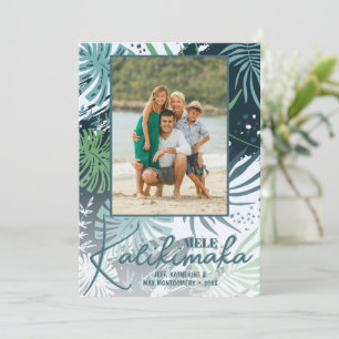 Mele Kalikimaka Tropisches Foto Feiertagskarte