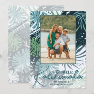 Mele Kalikimaka Tropisches Foto Feiertagskarte