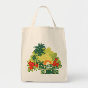 Mele Kalikimaka tropisches Tragetasche