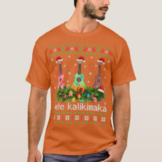 Mele Kalikimaka Ukulele Guitar Ugly Ukulele Christ T-Shirt