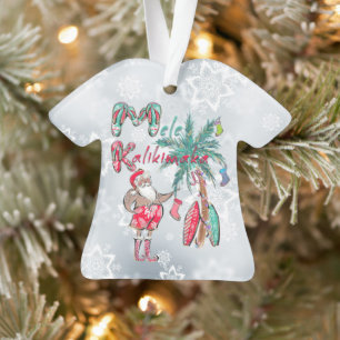 Mele Kalikimaka und Surfen Santa Ornament