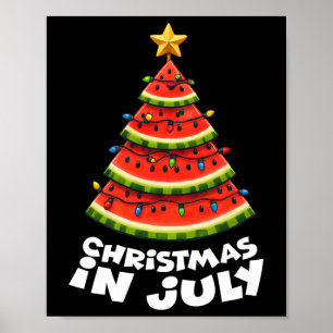Mele Kalikimaka Wassermelone Weihnachten Bäume Wei Poster