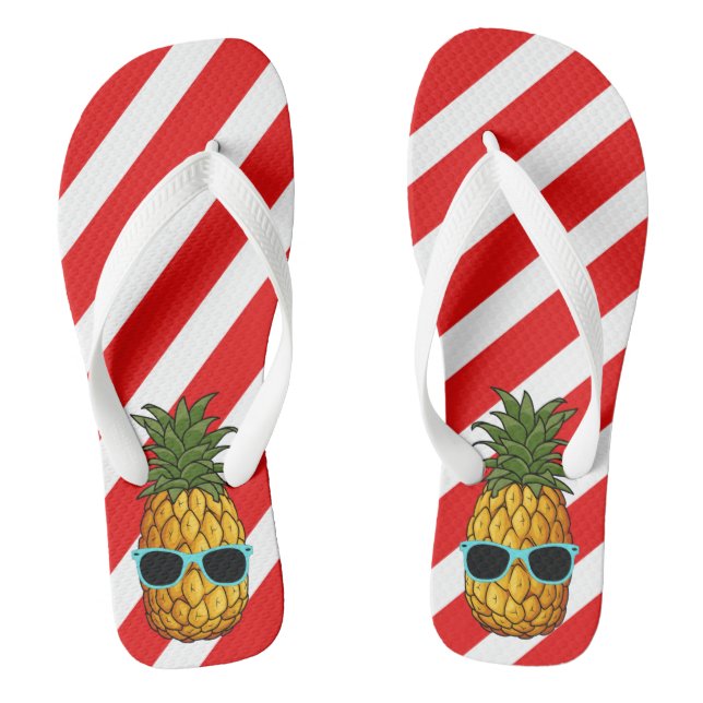 Mele Kalikimaka Weihnachten im Juli Ananas 2021 Flip Flops (Fußbett)