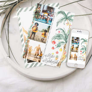 Mele Kalikimaka   Weihnachts-Fotocollage-Karte Feiertagskarte