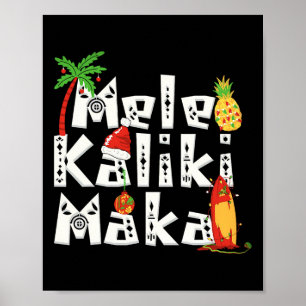 Mele Kalikimaka Weihnachts-Palmenbaum Hawaiianisch Poster