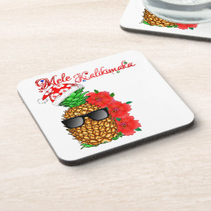 Mele Kalikimaka Weihnachtsananas Getränkeuntersetzer