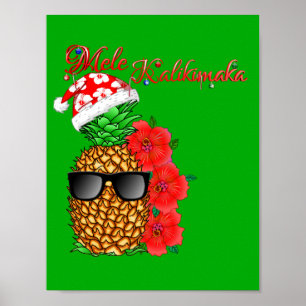 Mele Kalikimaka Weihnachtsananas Poster