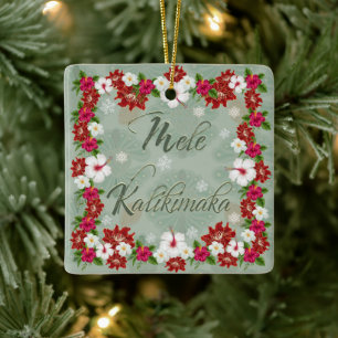 Mele Kalikimaka Weihnachtsbaum Keramikornament