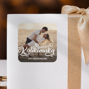 Mele Kalikimaka Weihnachtsgebäck Quadratischer Aufkleber