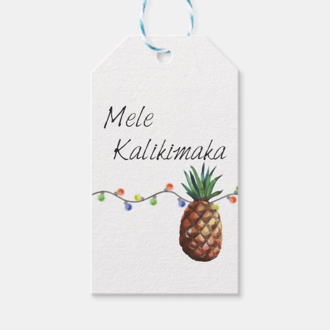 Mele Kalikimaka - Weihnachtsgeschenke Tags Geschenkanhänger (Vorderseite)