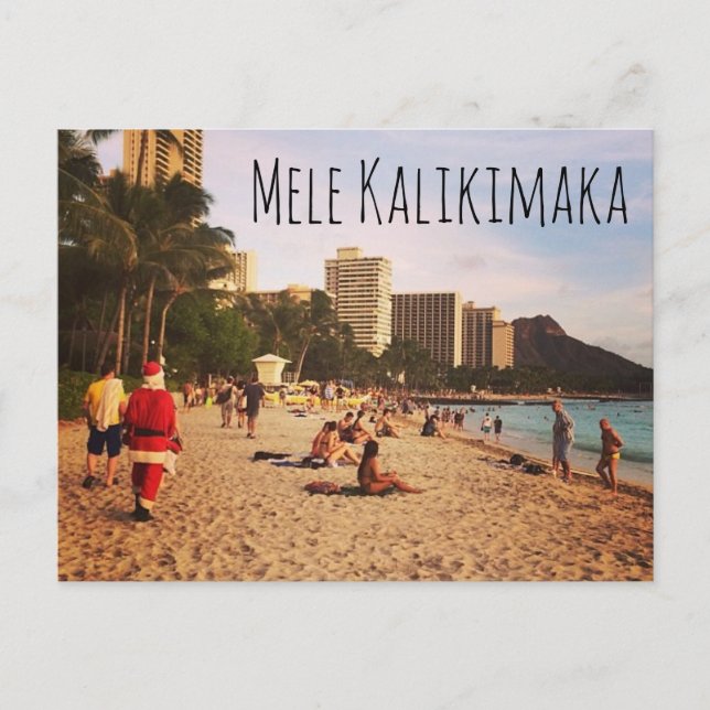 Mele Kalikimaka Weihnachtskarten! Feiertagspostkarte (Vorderseite)